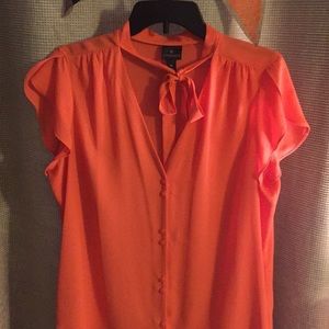 Worthington Orange fall blouse